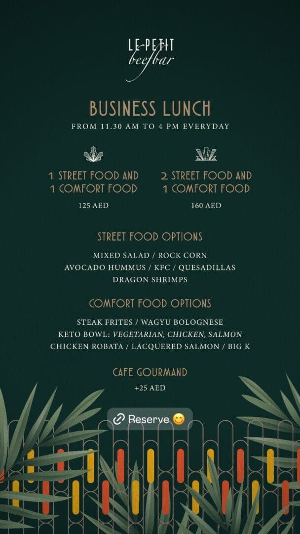 Business Lunch deal image