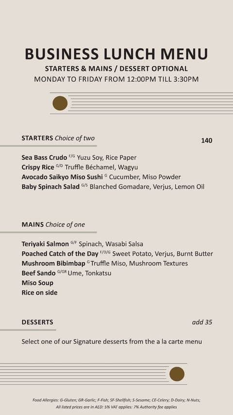 Business Lunch deal image
