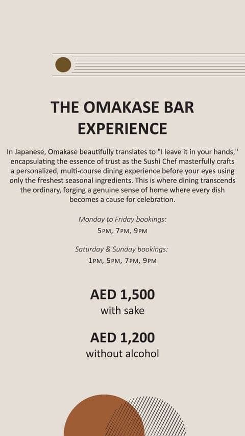 THE OMAKASE BAR EXPERIENCE deal image