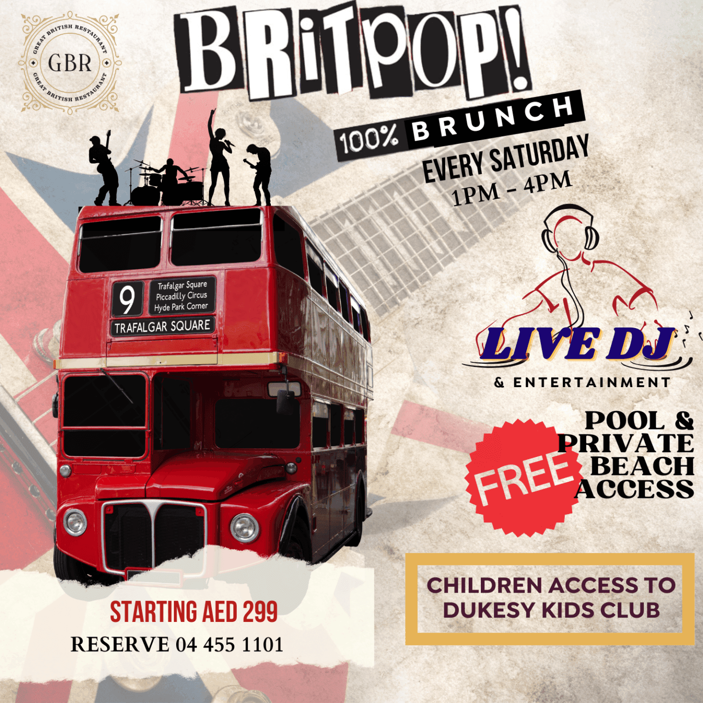 Britpop Brunch deal image
