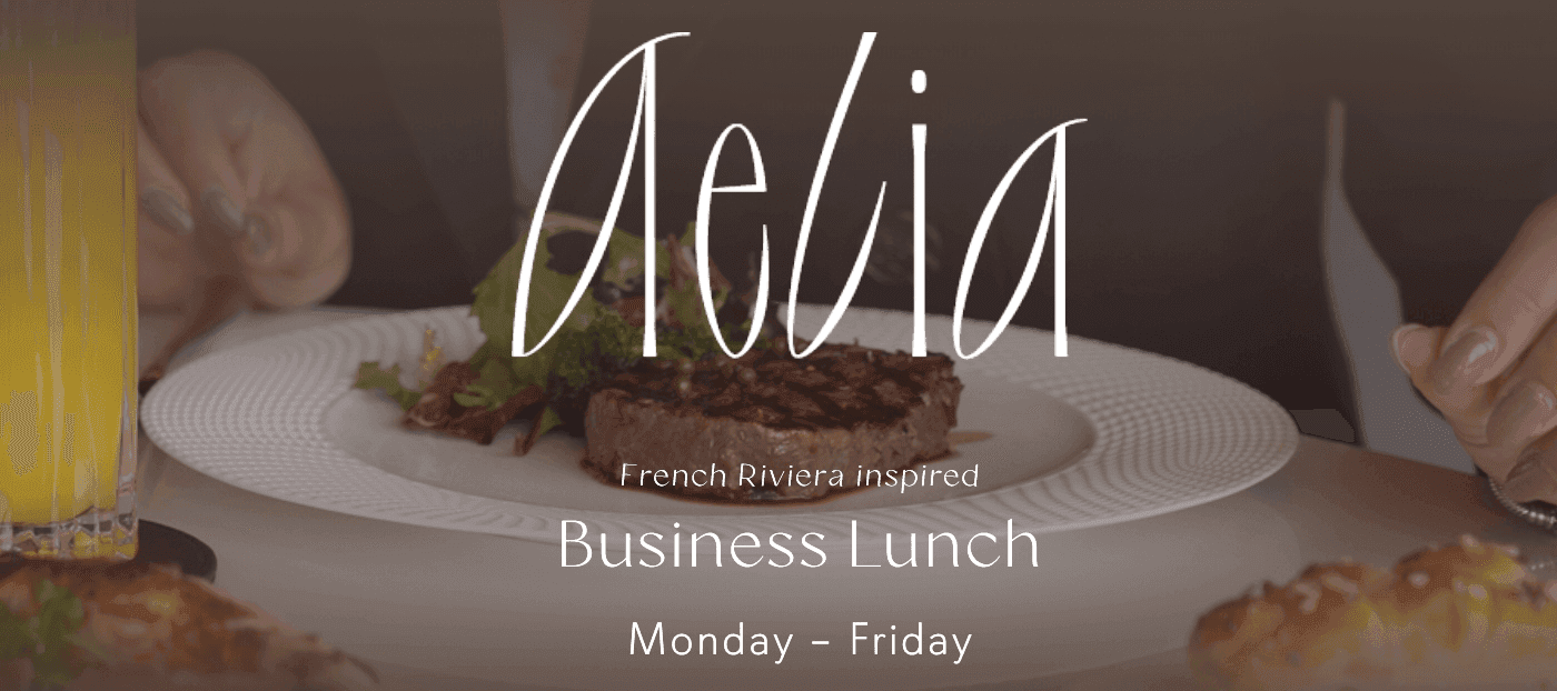 Business lunch at Aelia deal image