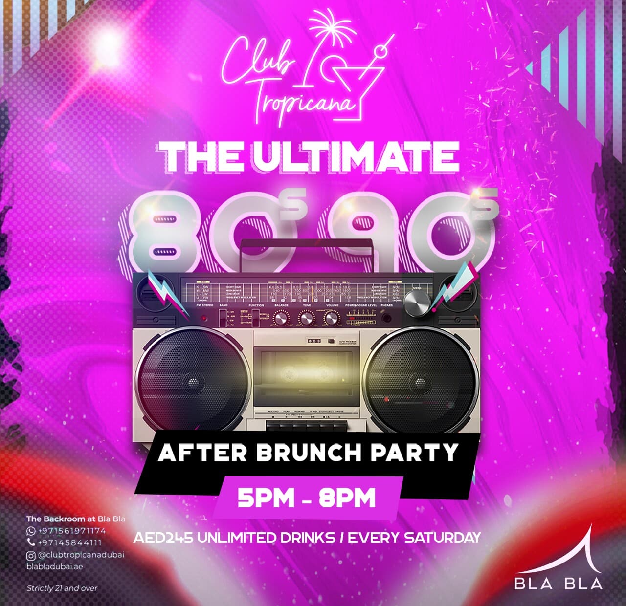 Club Tropicana after-brunch party deal image