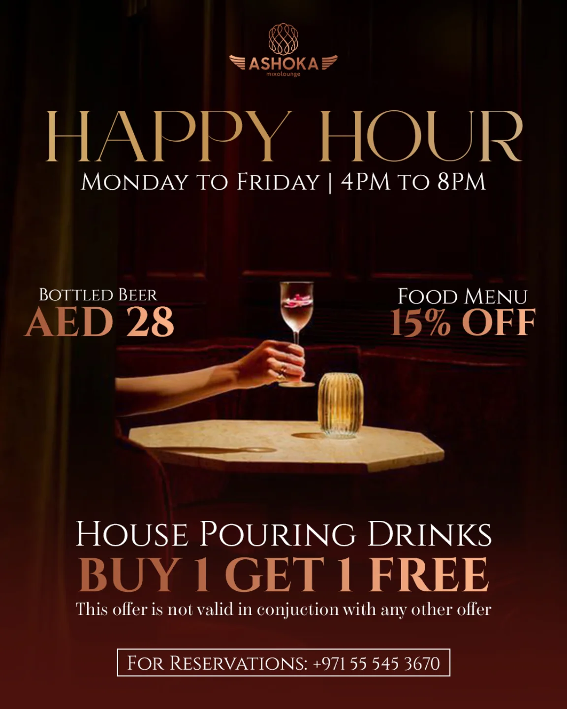 Happy Hour at Ashoka Mixolounge deal image