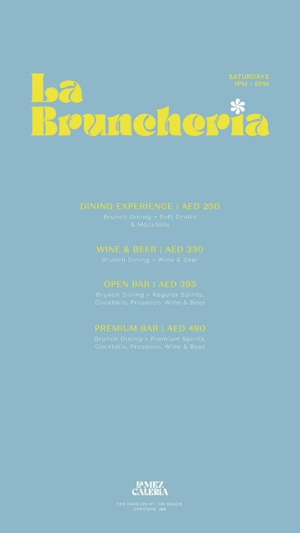 LA BRUNCHERIA SATURDAYS deal image