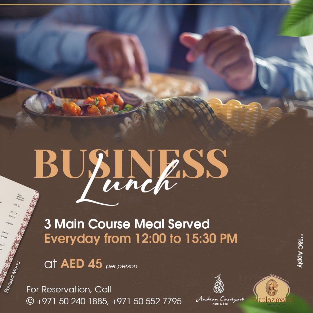 Mumtaz Mahal Business Lunch deal image