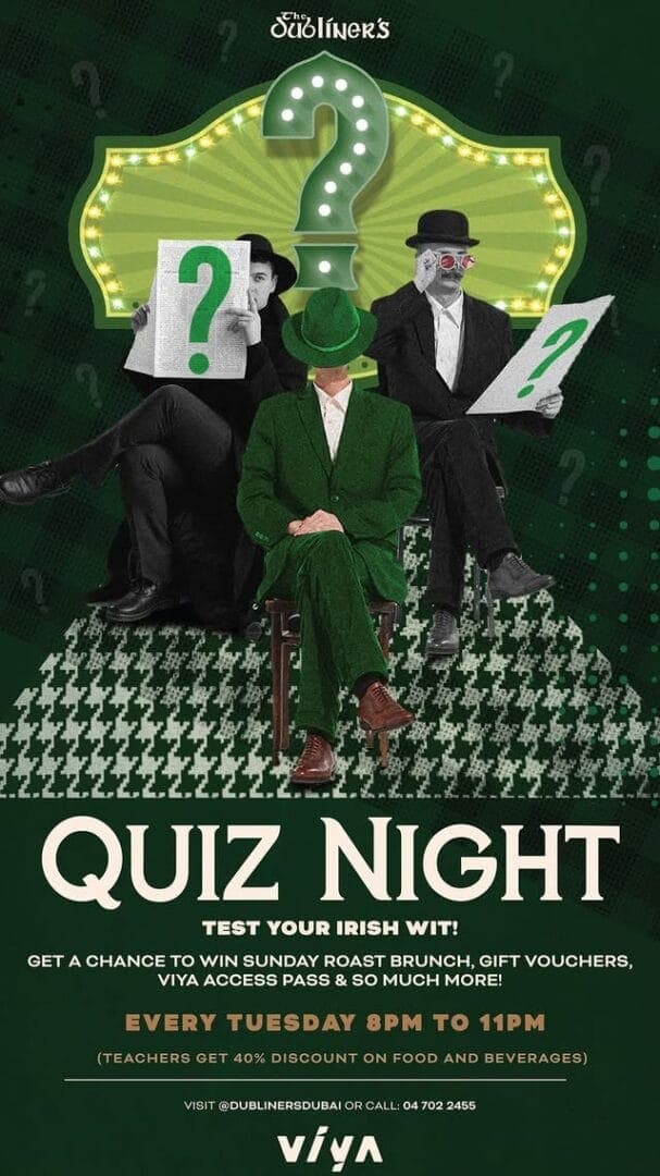 Quiz Nights at The Dubliner's deal image