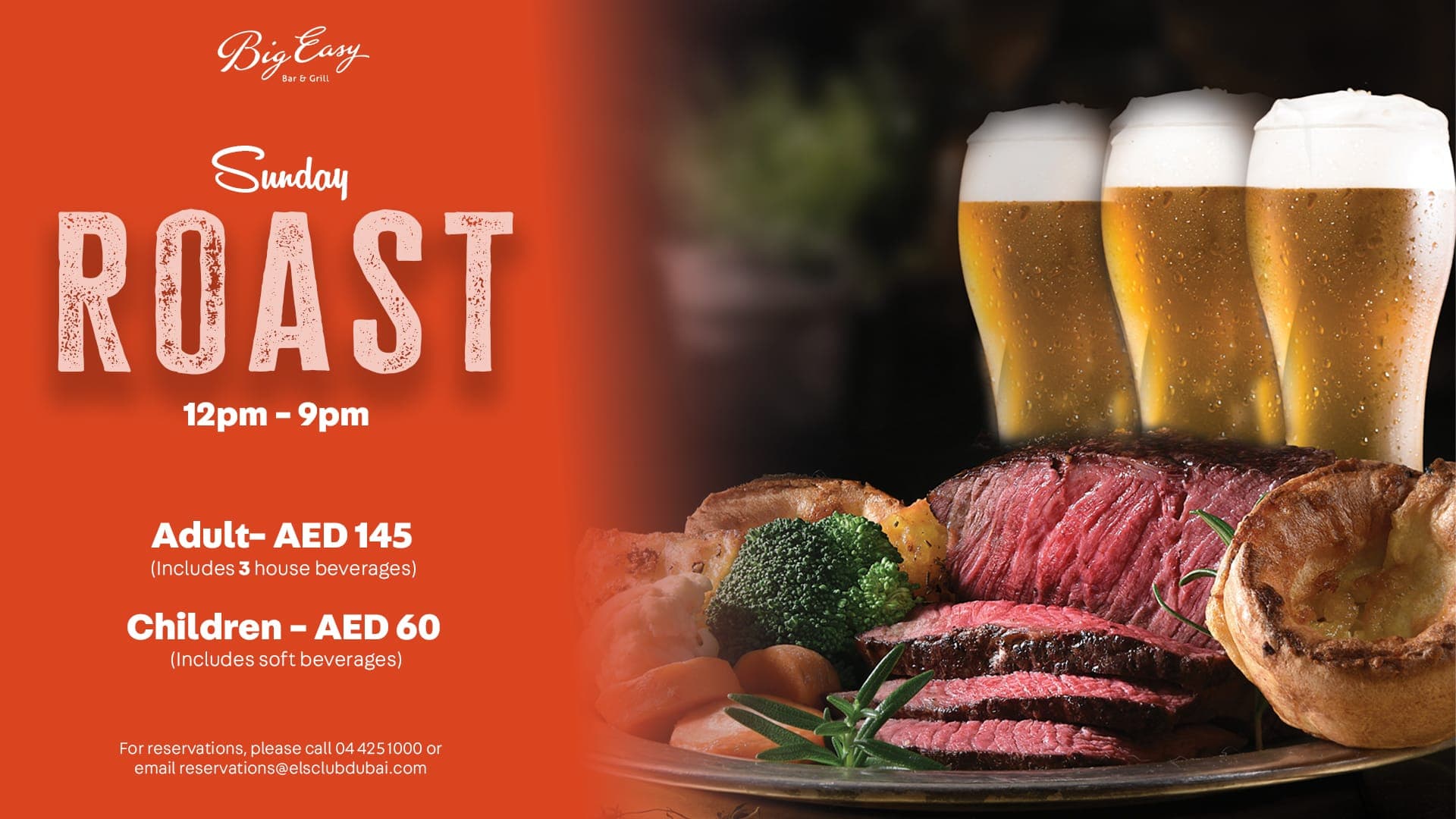 Sunday Roast at Big Easy deal image