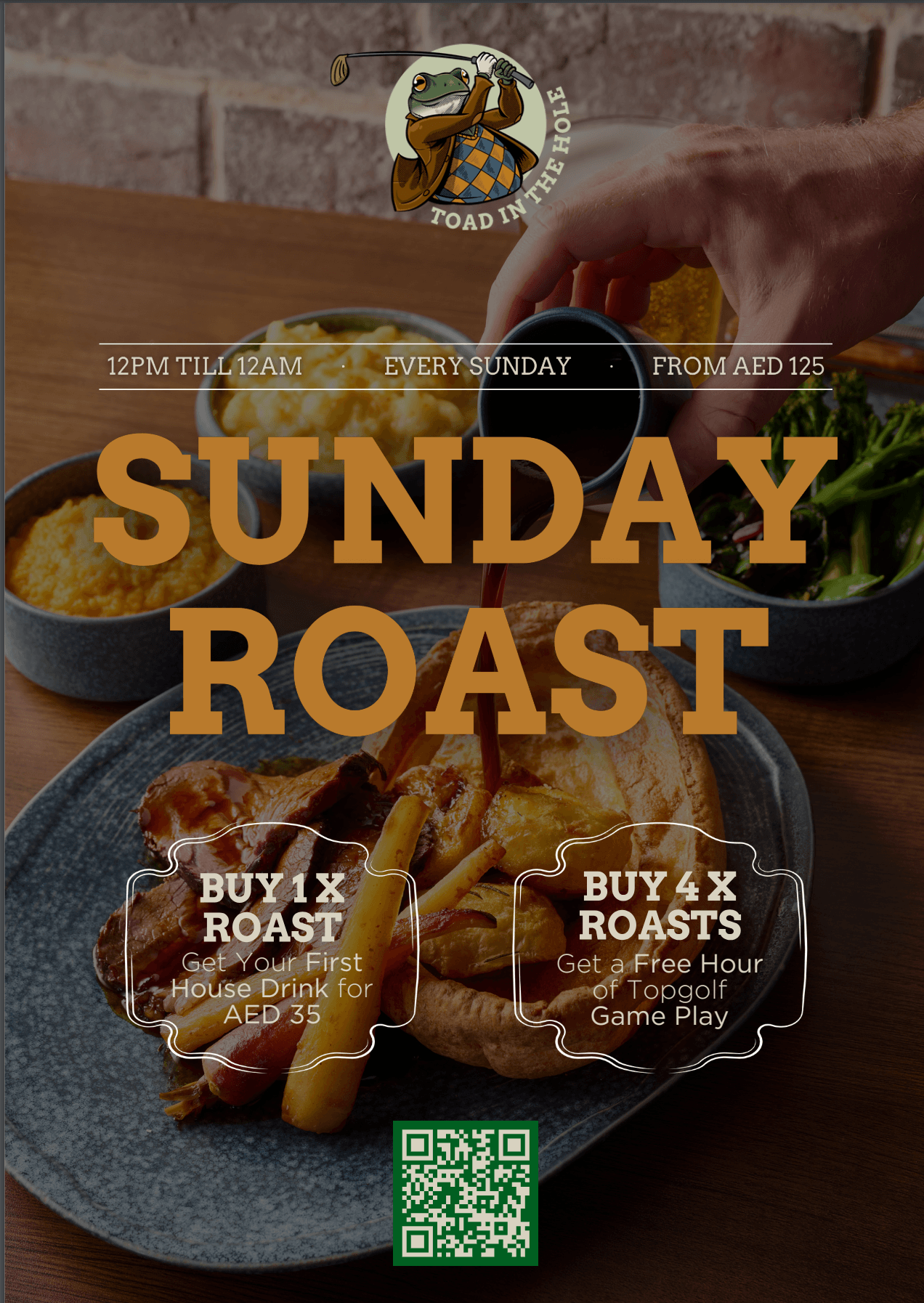 SUNDAY ROAST AT TOAD IN THE HOLE deal image