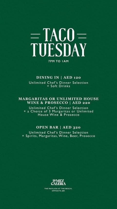 TACO TUESDAYS deal image