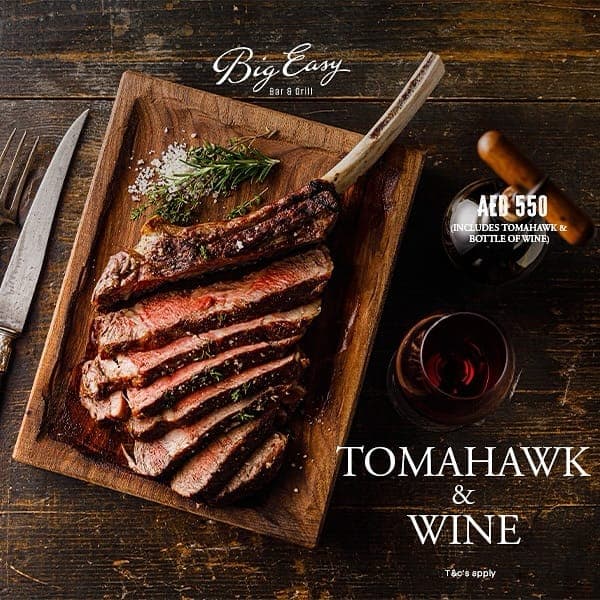 Tomahawk & Wine at Big Easy deal image