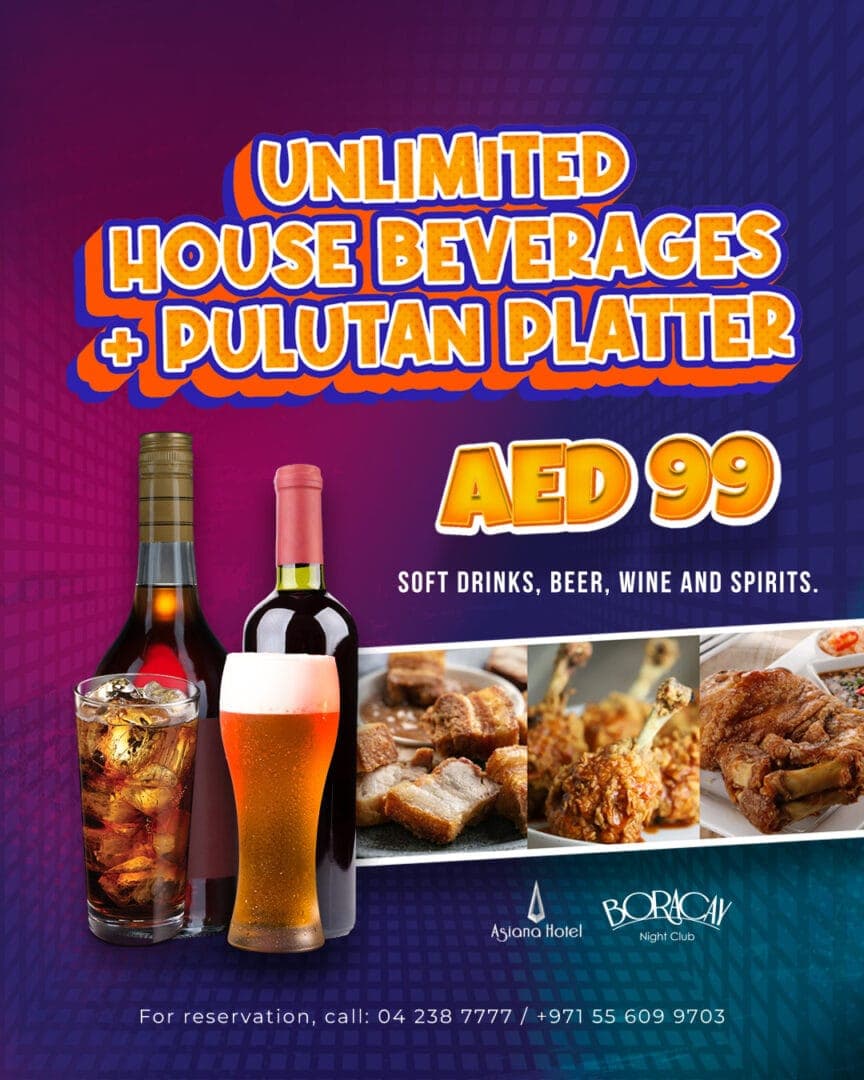 Unlimited House Drinks & Pulutan Platter deal image