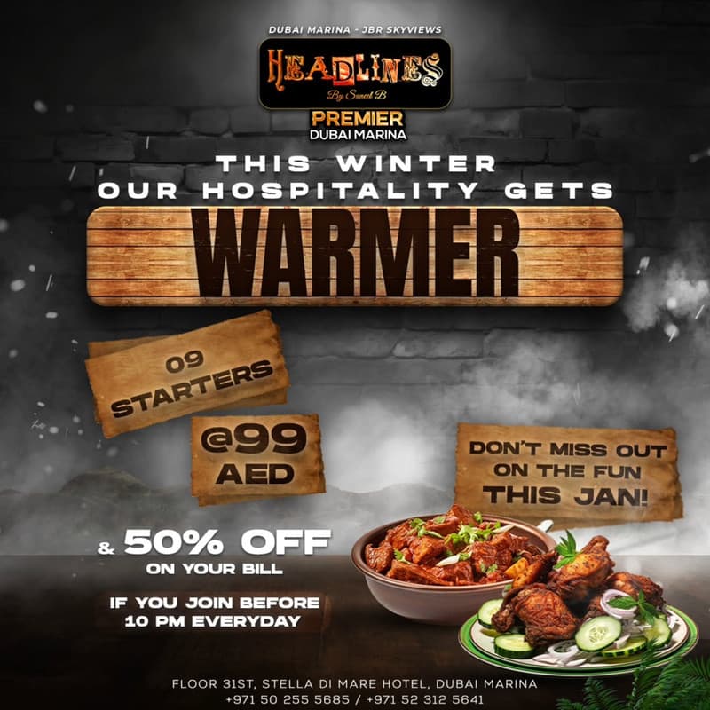 Warm Hospitality at HEADLINES PREMIER deal image