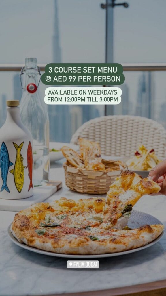 Business Lunch Fi’lia SLS Dubai Hotel & Residences dizzer