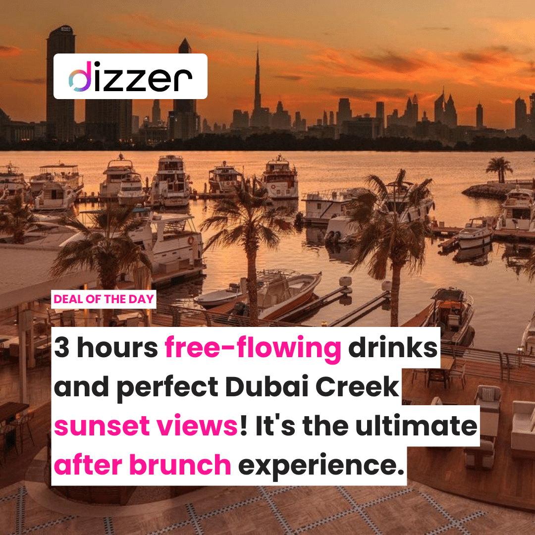 post featured image 3 hours free flowing drinks and perfect Dubai Creek sunset views Its the ultimate after brunch